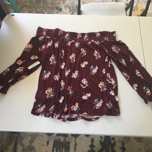 off the shoulder floral top